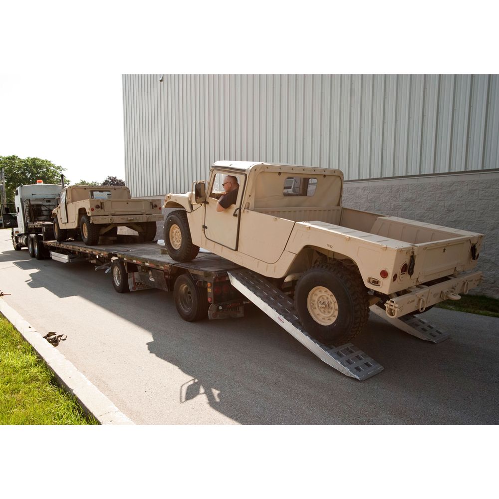 8' L x 18" W / 2 Ramp System for 24" H Step Deck Trailers - 23,500 lb. Cap