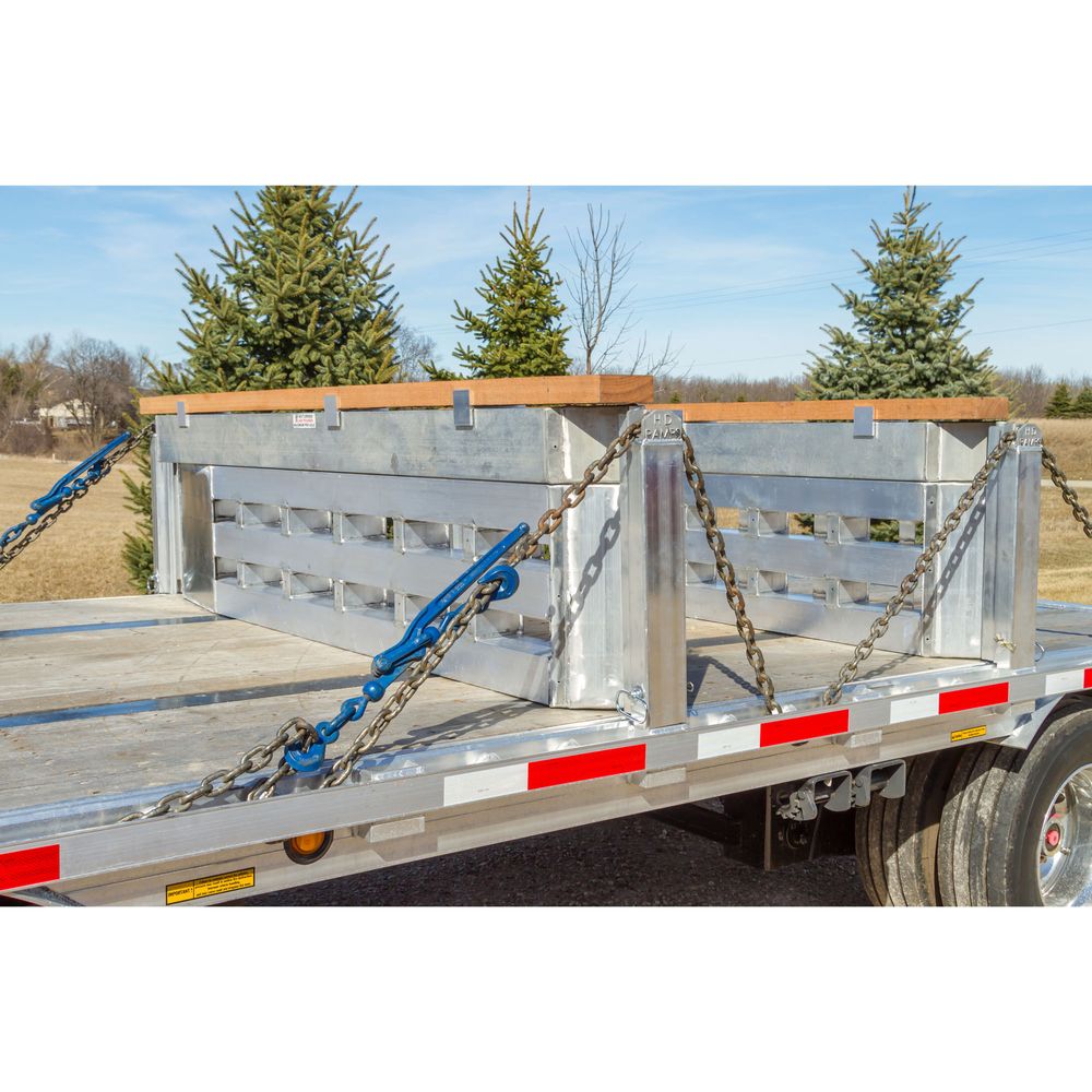 8' L x 20" W / 2 Ramp System for 26" H Step Deck Trailers - 23,500 lb. Cap