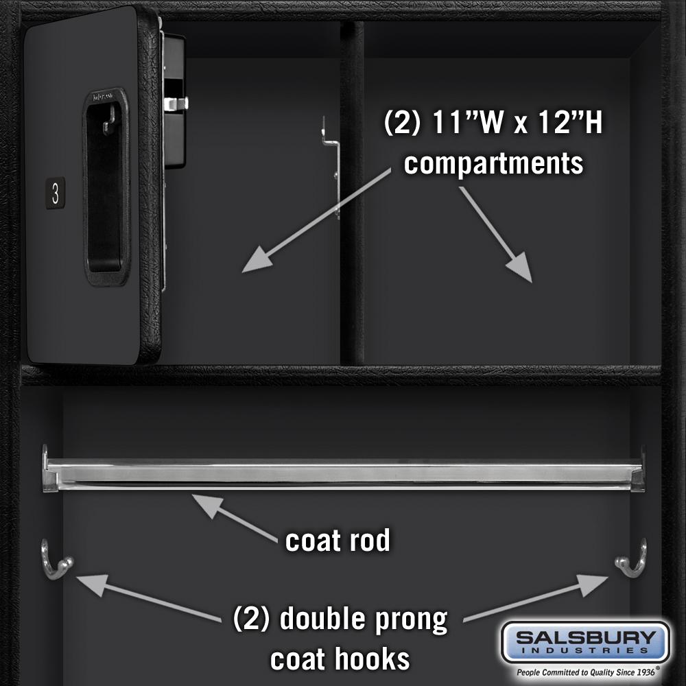 24" Wide Designer Wood Open Access Locker - 6 Feet High - 24" Deep by Salsbury
