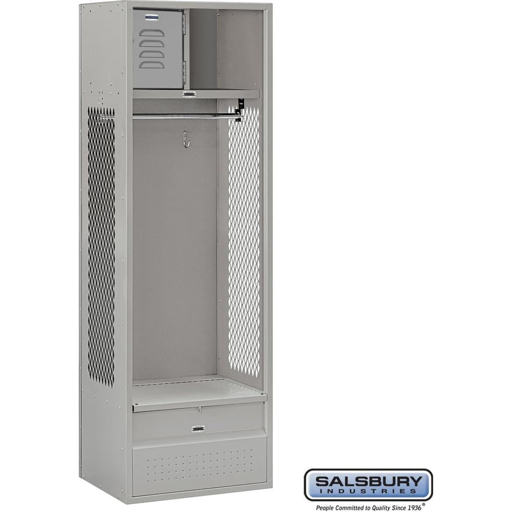 24" Wide Open Access Metal Locker - 6 Feet High - 18" Deep by Salsbury
