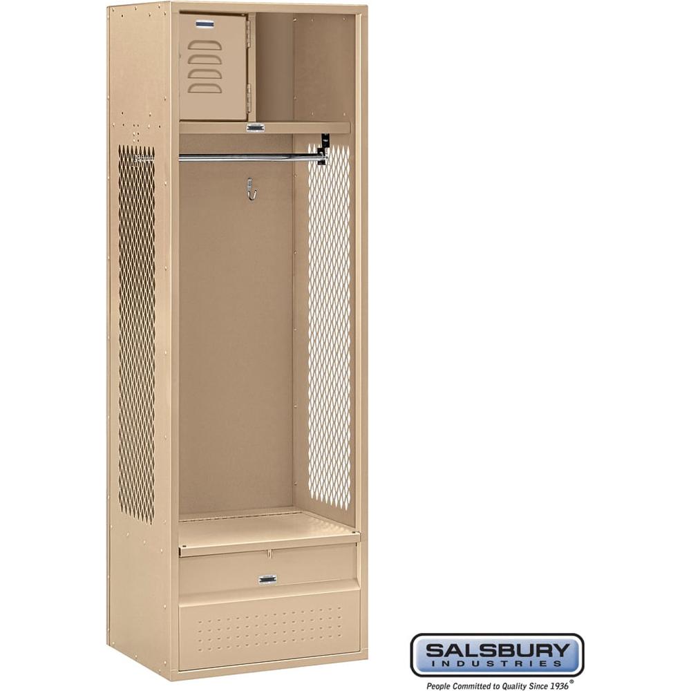 24" Wide Open Access Metal Locker - 6 Feet High - 18" Deep by Salsbury