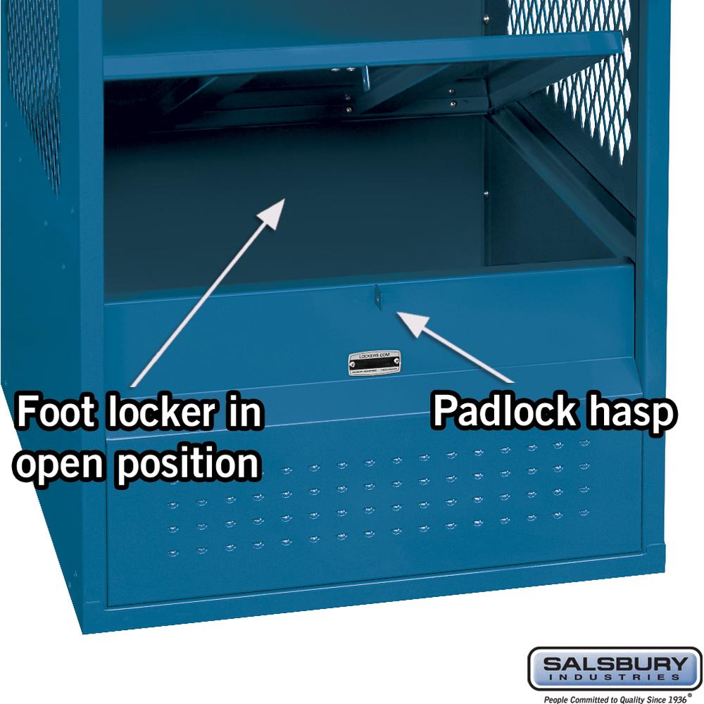 24" Wide Open Access Metal Locker - 6 Feet High - 18" Deep by Salsbury