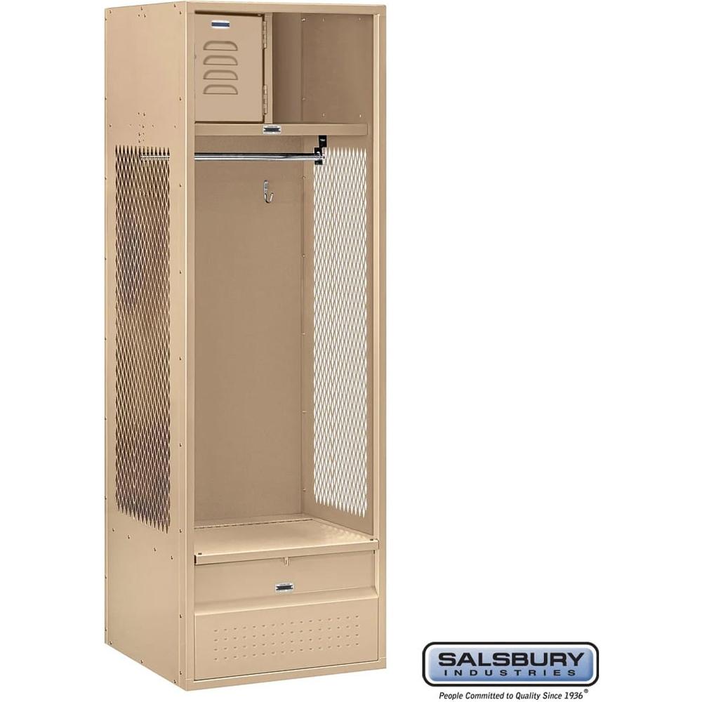 24" Wide Open Access Metal Locker - 6 Feet High - 24" Deep by Salsbury