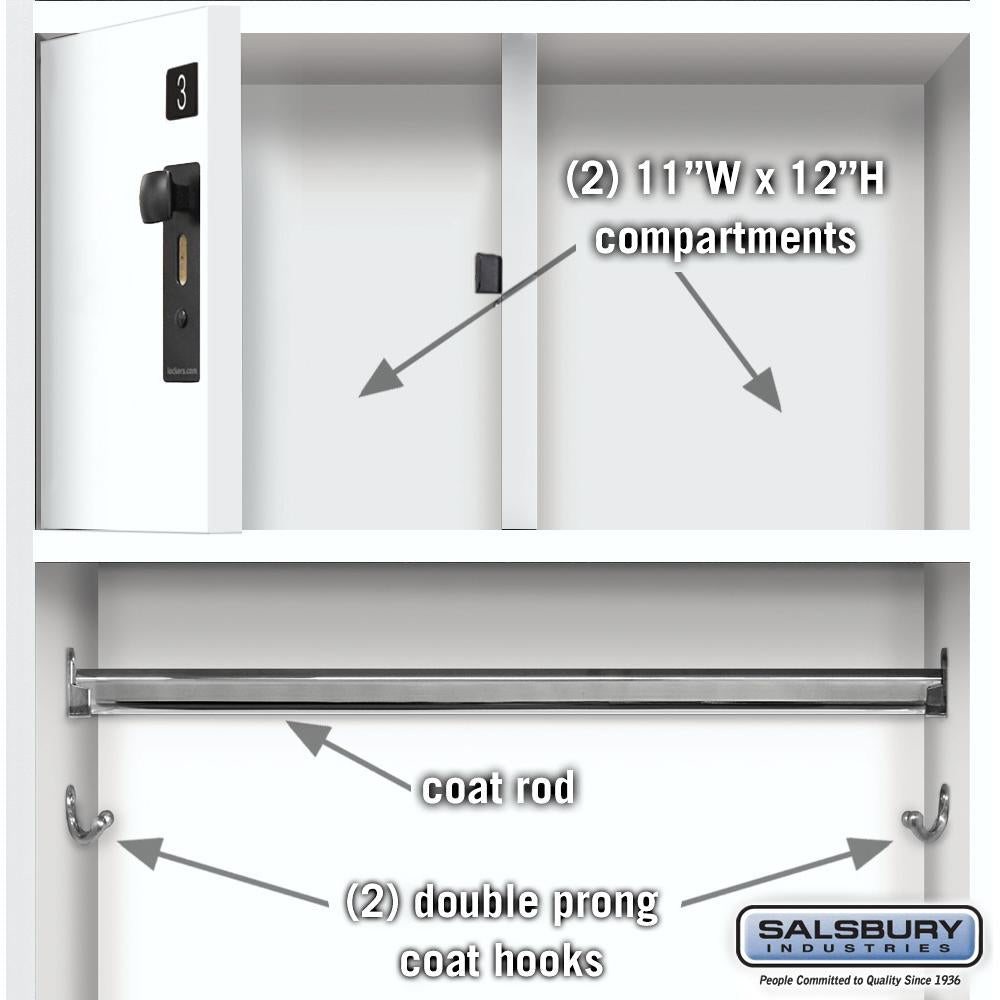 24" Wide Premier Wood Open Access Locker - 6 Feet High - 24" Deep by Salsbury
