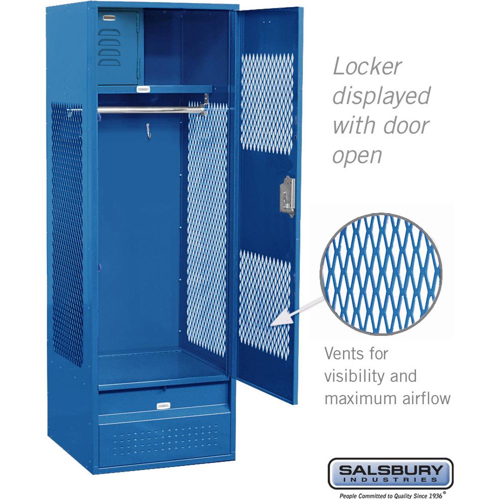 24" Wide Vented Gear Metal Locker - 6 Feet High - 18" Deep by Salsbury