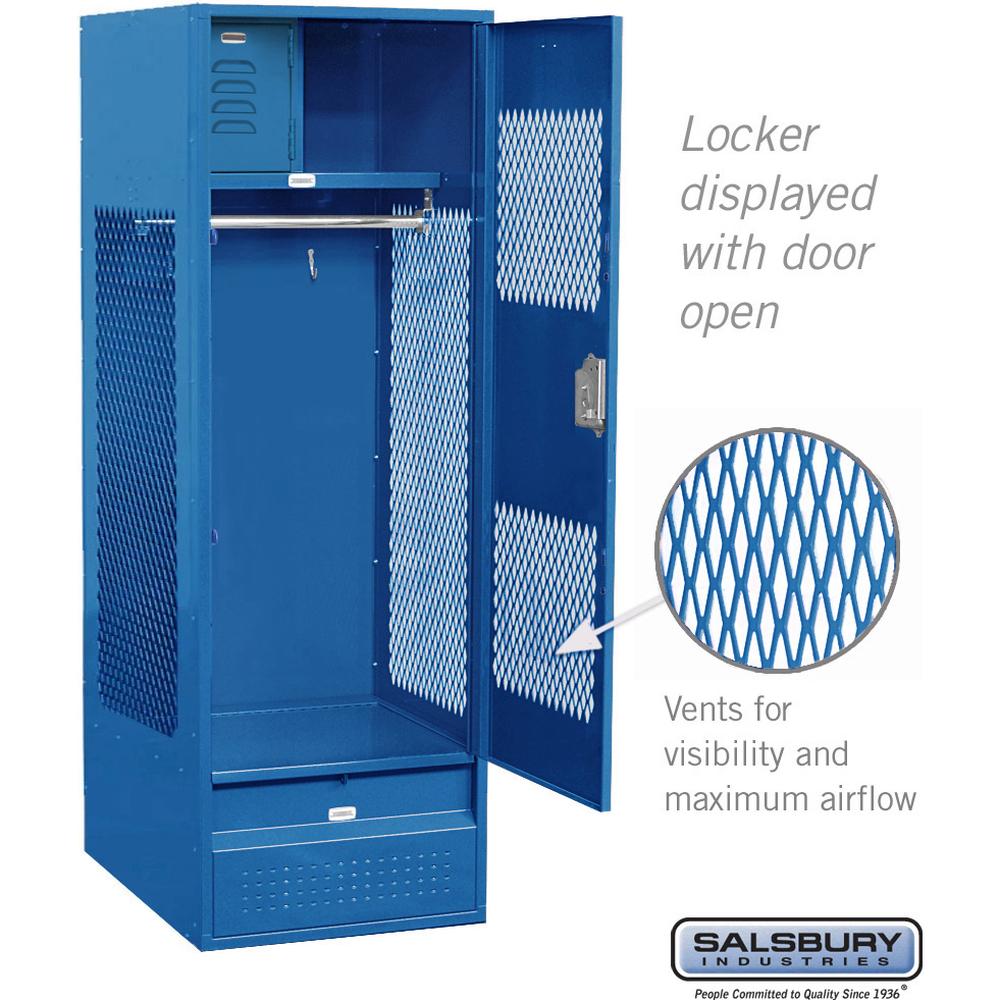 24" Wide Vented Gear Metal Locker - 6 Feet High - 24" Deep by Salsbury