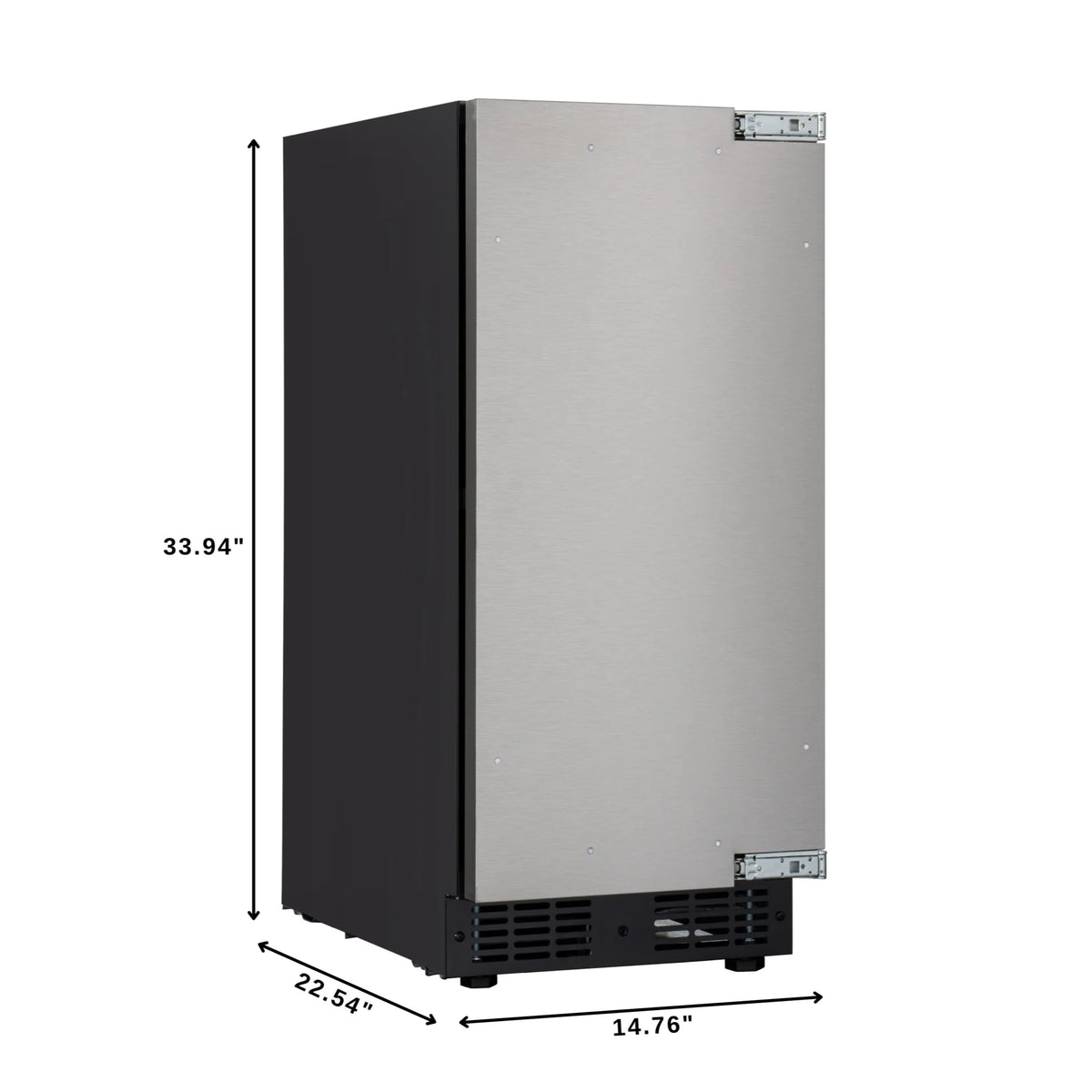 15 in. Built-In Panel Ready Undercounter Beverage Refrigerator, Compact with Digital Temperature Control, Glass Shelves, Security Lock