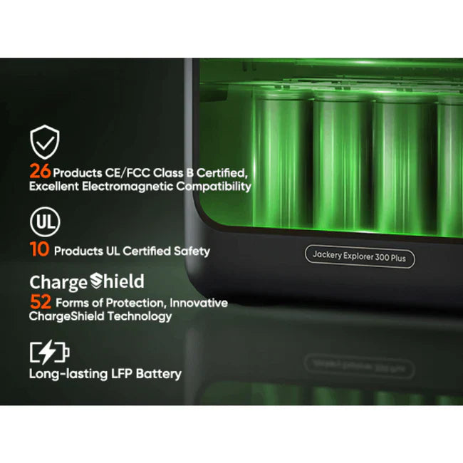 Jackery Explorer 300 Plus Solar Generator + SolarSaga 100W Portable Solar Panel