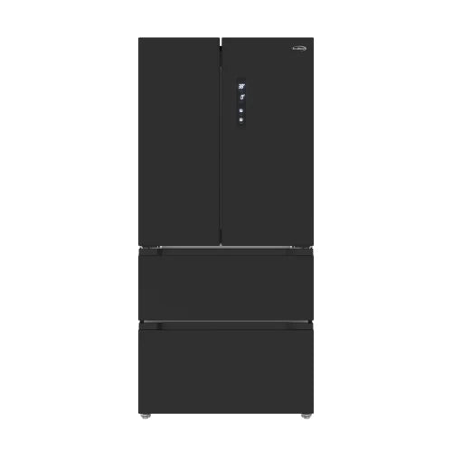 KoolMore 17.9 Cu. Ft. 33-Inch 4-Door French Door Refrigerator with Manual Twist Ice Maker, Black