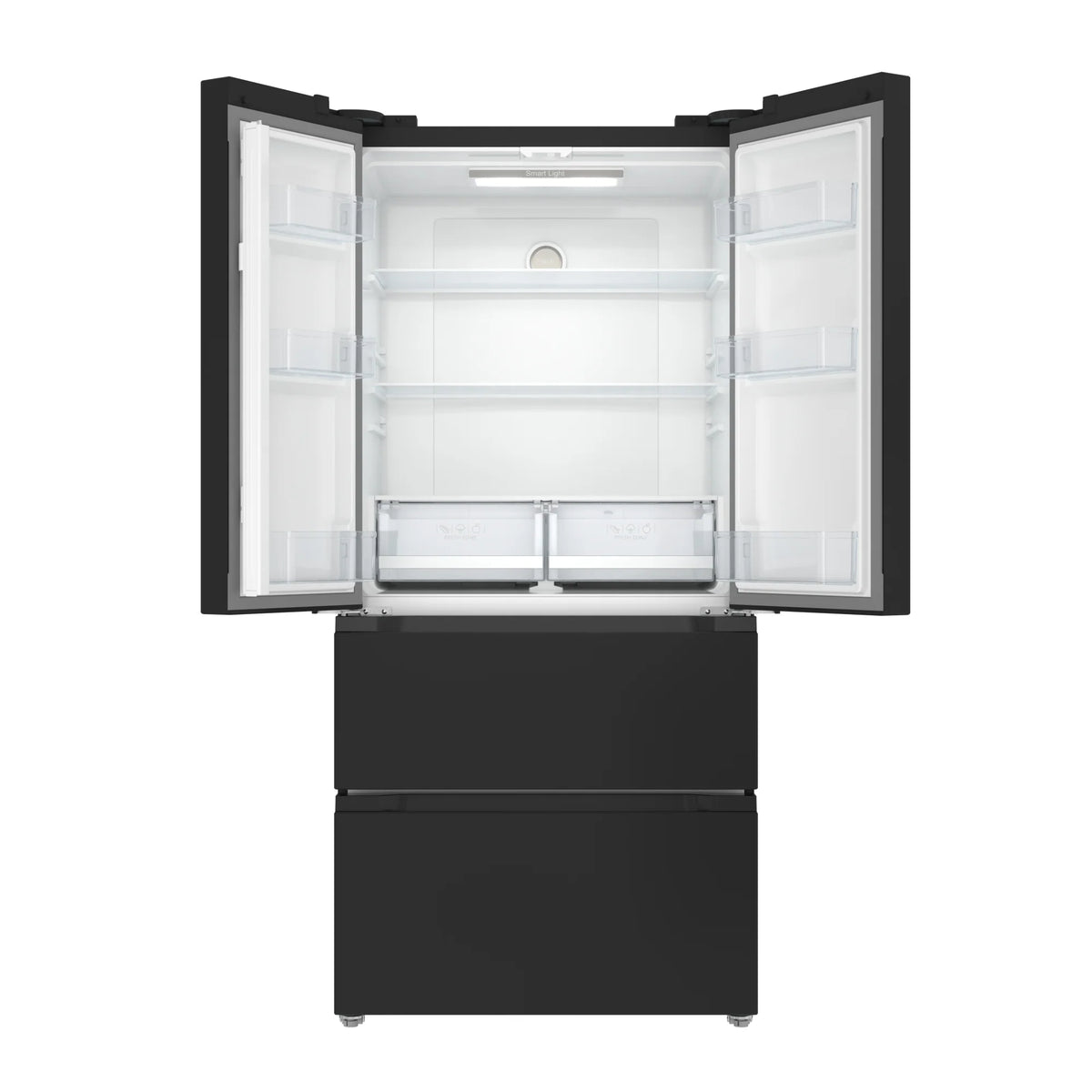 KoolMore 17.9 Cu. Ft. 33-Inch 4-Door French Door Refrigerator with Manual Twist Ice Maker, Black