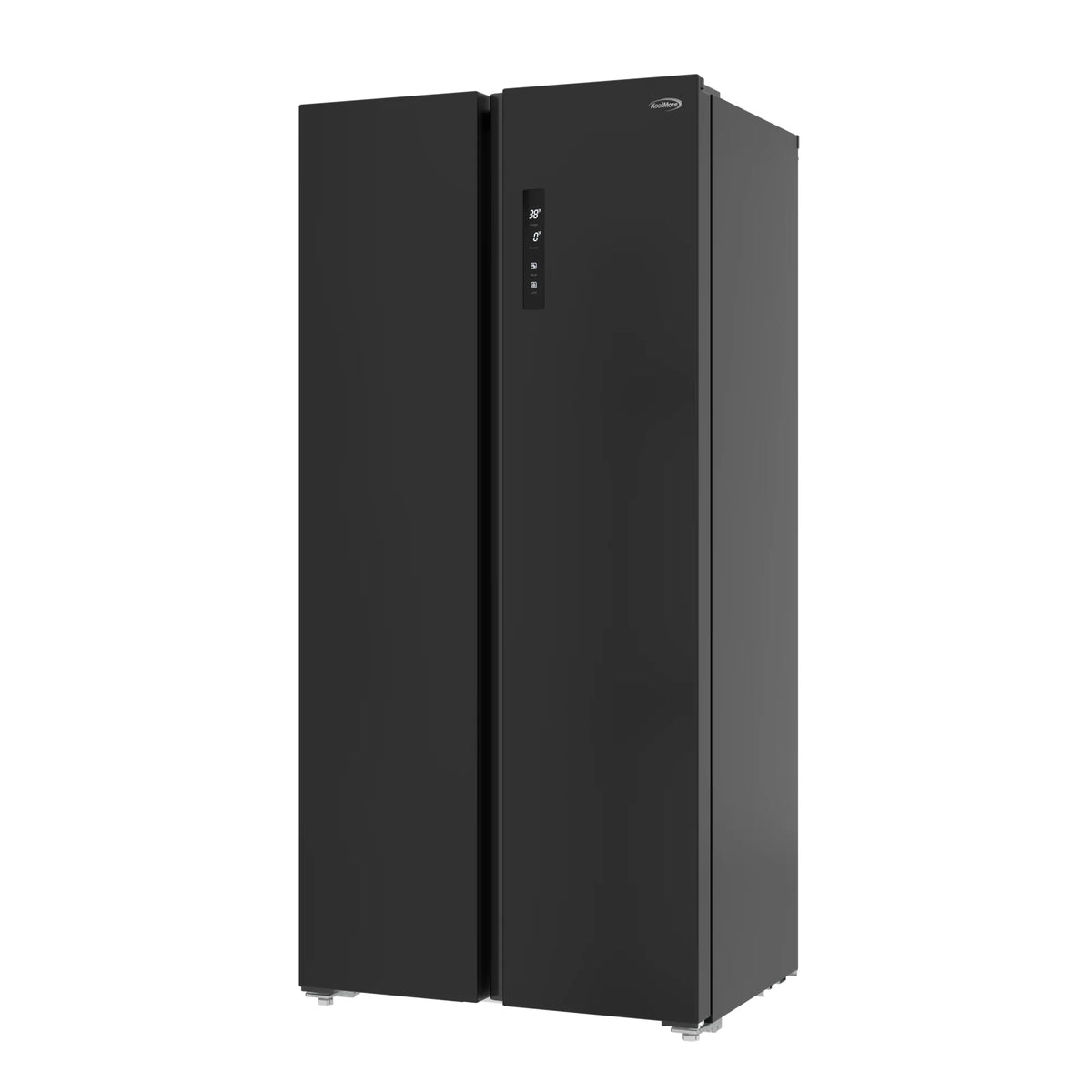 KoolMore 15.6 Cu. Ft. 33-Inch Side-by-Side Refrigerator with Manual Twist Ice Maker, Black