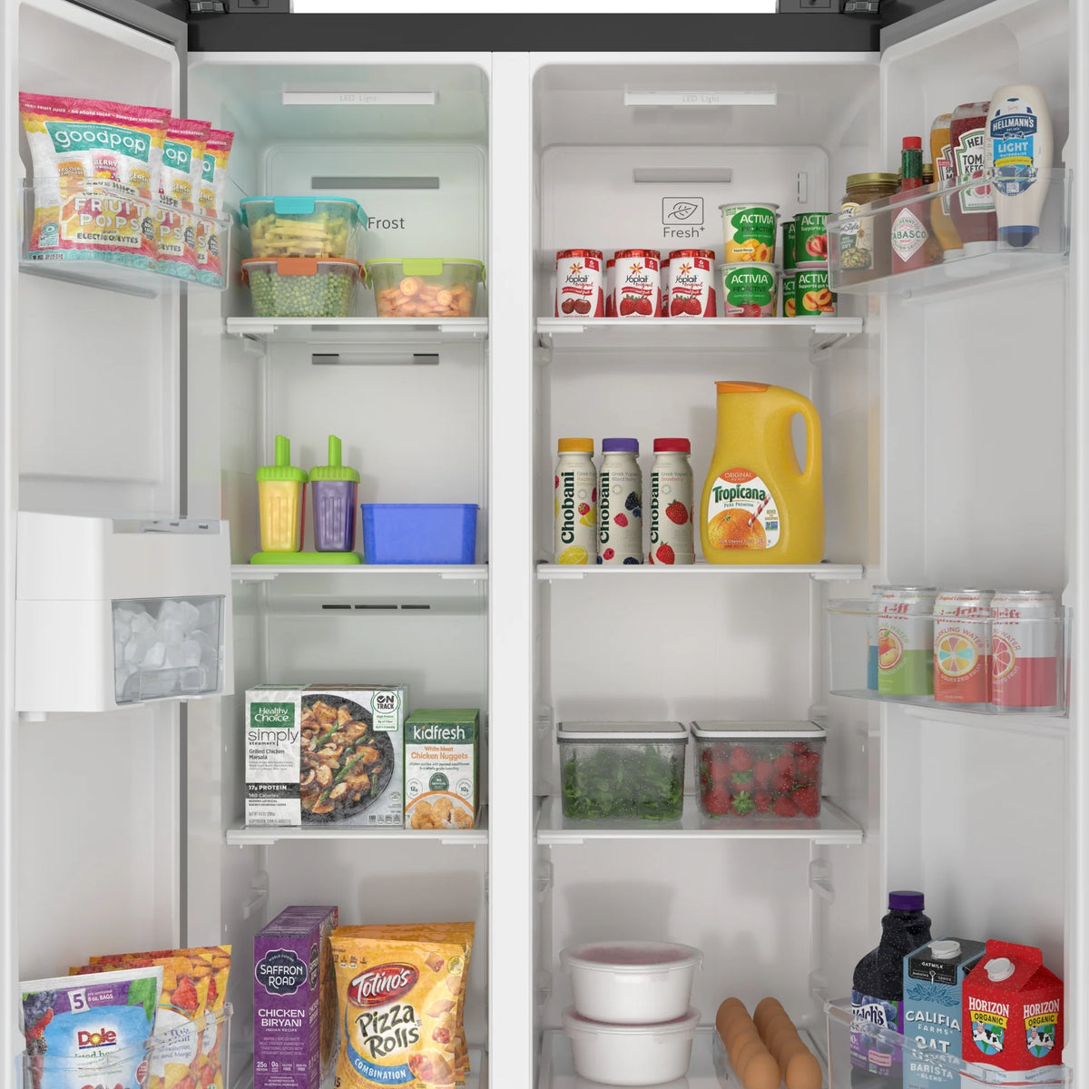 KoolMore 15.6 Cu. Ft. 33-Inch Side-by-Side Refrigerator with Manual Twist Ice Maker, Black
