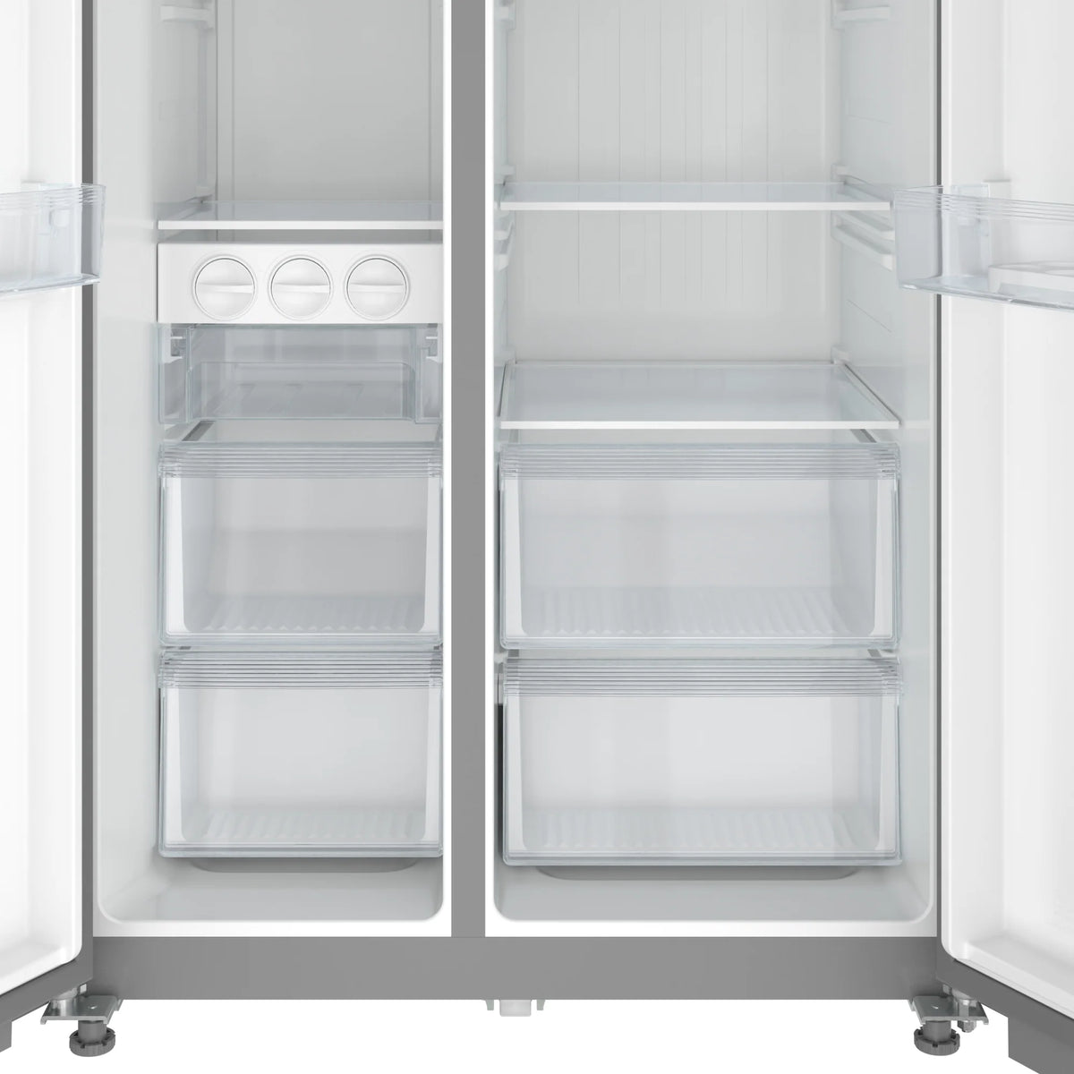 20 Cu. Ft. 35.5-Inch Side-by-Side Refrigerator with Manual Twist Ice Maker, Stainless Steel