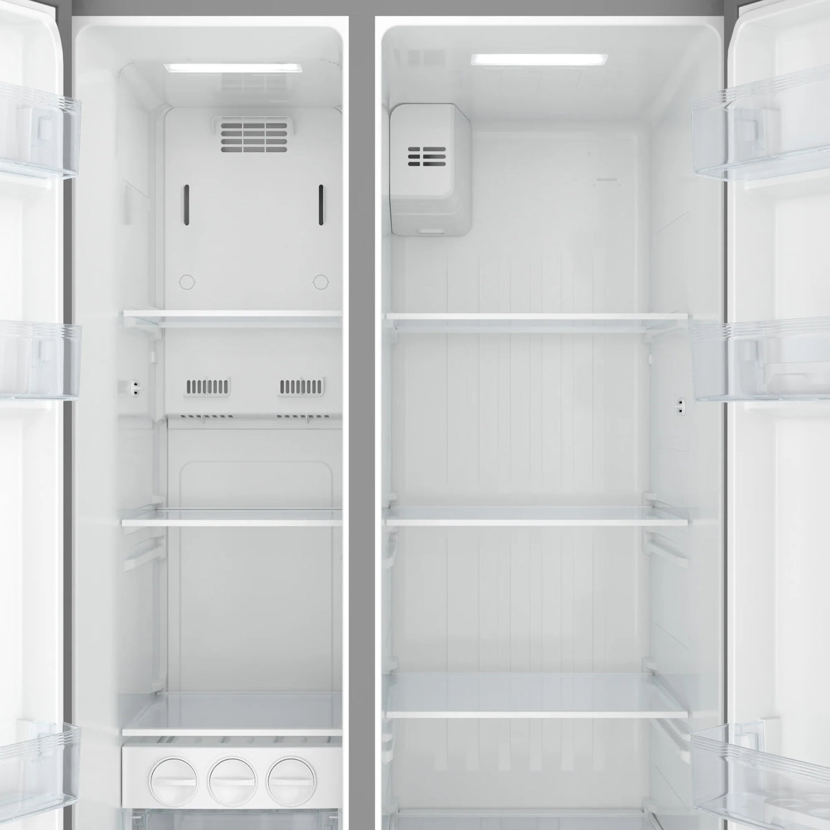 20 Cu. Ft. 35.5-Inch Side-by-Side Refrigerator with Manual Twist Ice Maker, Stainless Steel