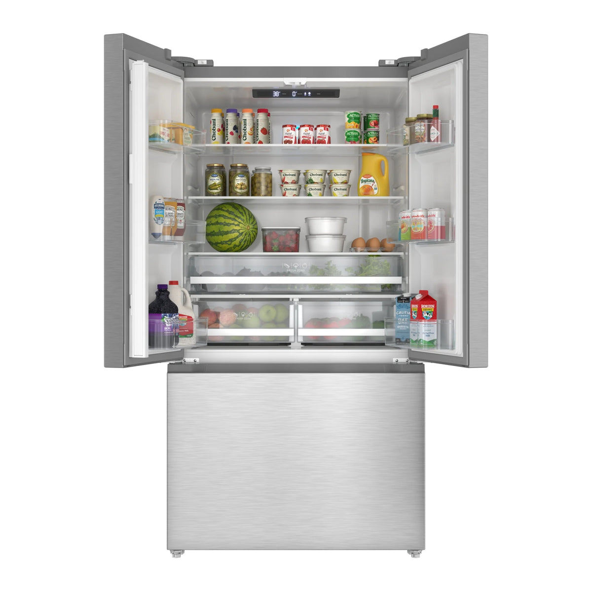 KoolMore 20.3 Cu. Ft. 36-Inch French Door Refrigerator with Automatic Ice Maker, Stainless Steel