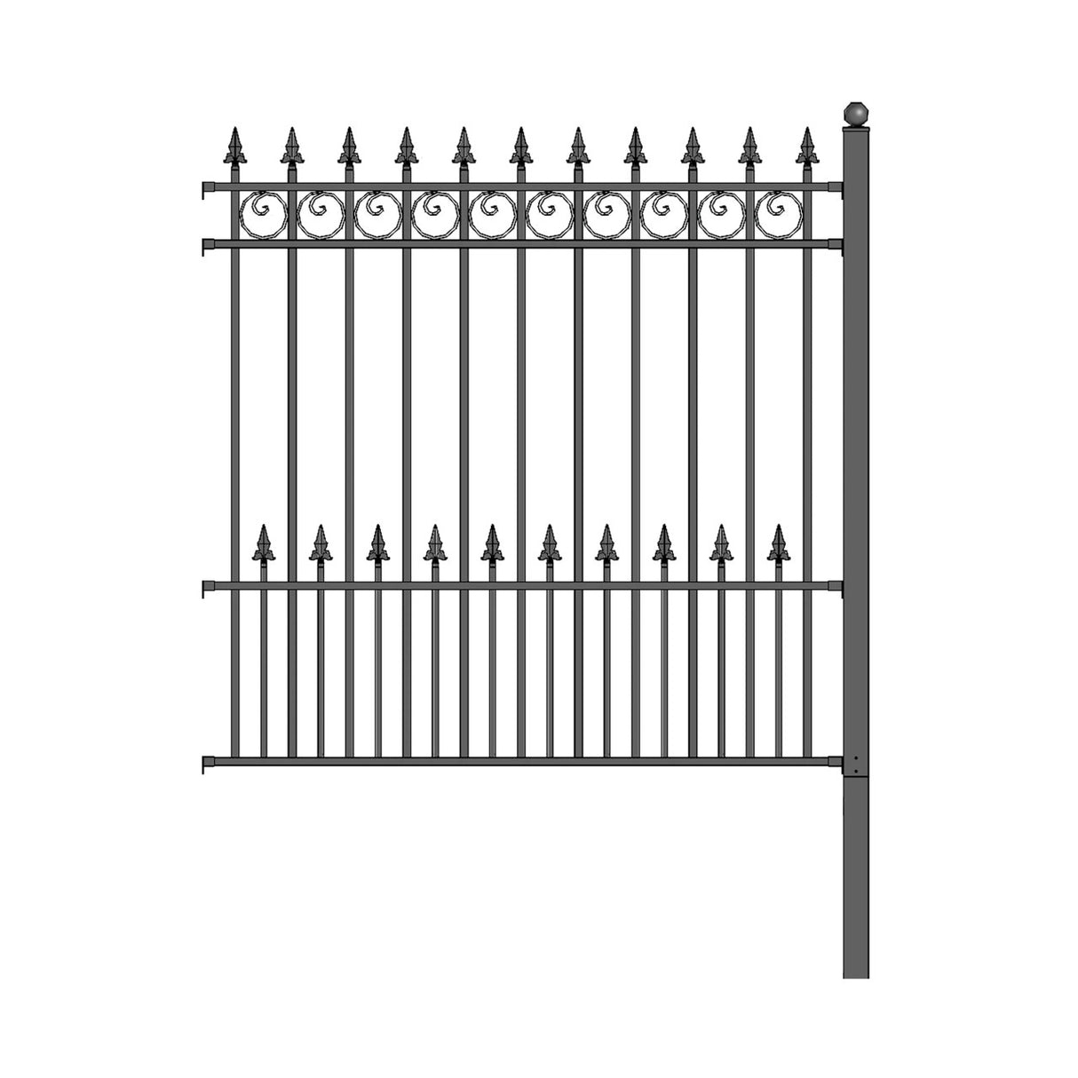 Aleko 2-Panel Fence Kit – PRAGUE Style – 8x5 ft. Each