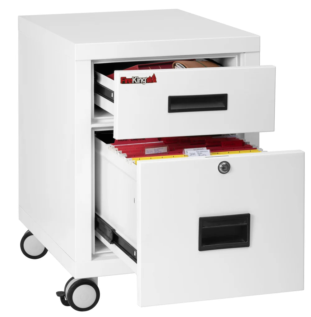 FireKing Mobile Pedestal Legal/Letter File Cabinet - 1-Hour Fire Rated
