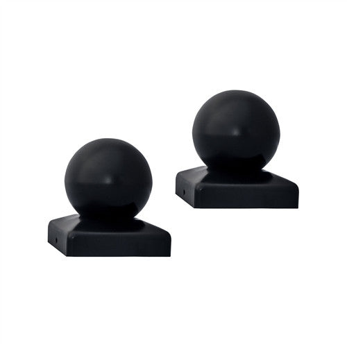 Aleko Medium Cap for Driveway Gate Post - 2.5 x 2.5 Inches - Black - Lot of 2