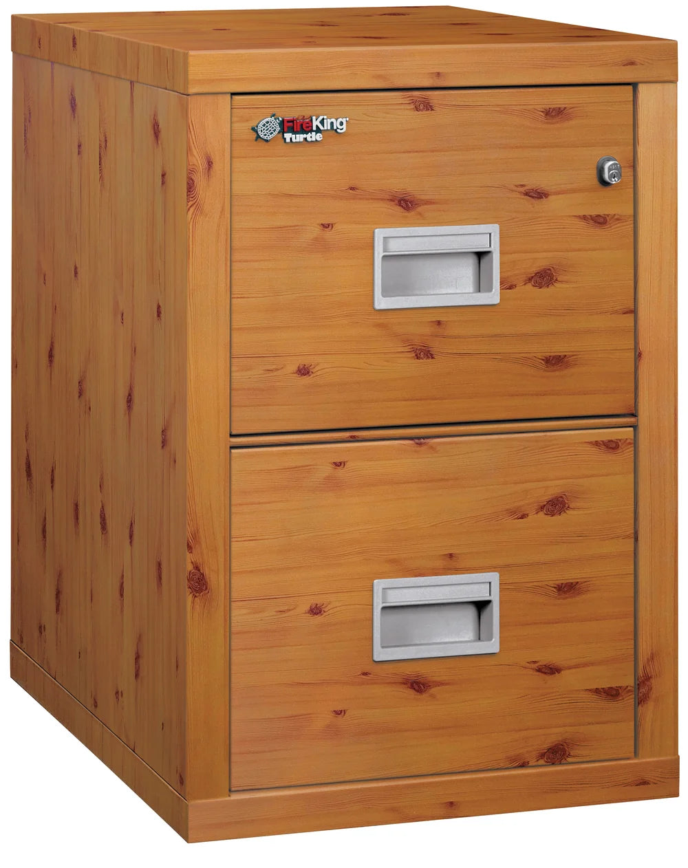 FireKing Turtle 2-Drawer 22" Deep 1-Hour Rated Fireproof File Cabinet, Letter & Legal