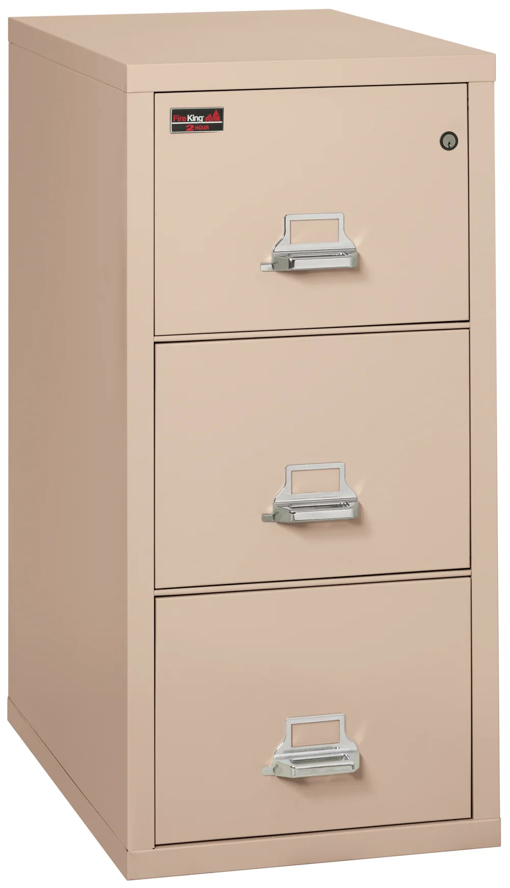 FireKing 3-Drawer 31" Deep 2-Hour Rated Fireproof File Cabinet, Letter