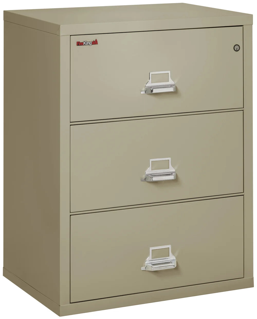 FireKing 3-Drawer 31" Wide 1-Hour Rated Lateral Fireproof File Cabinet