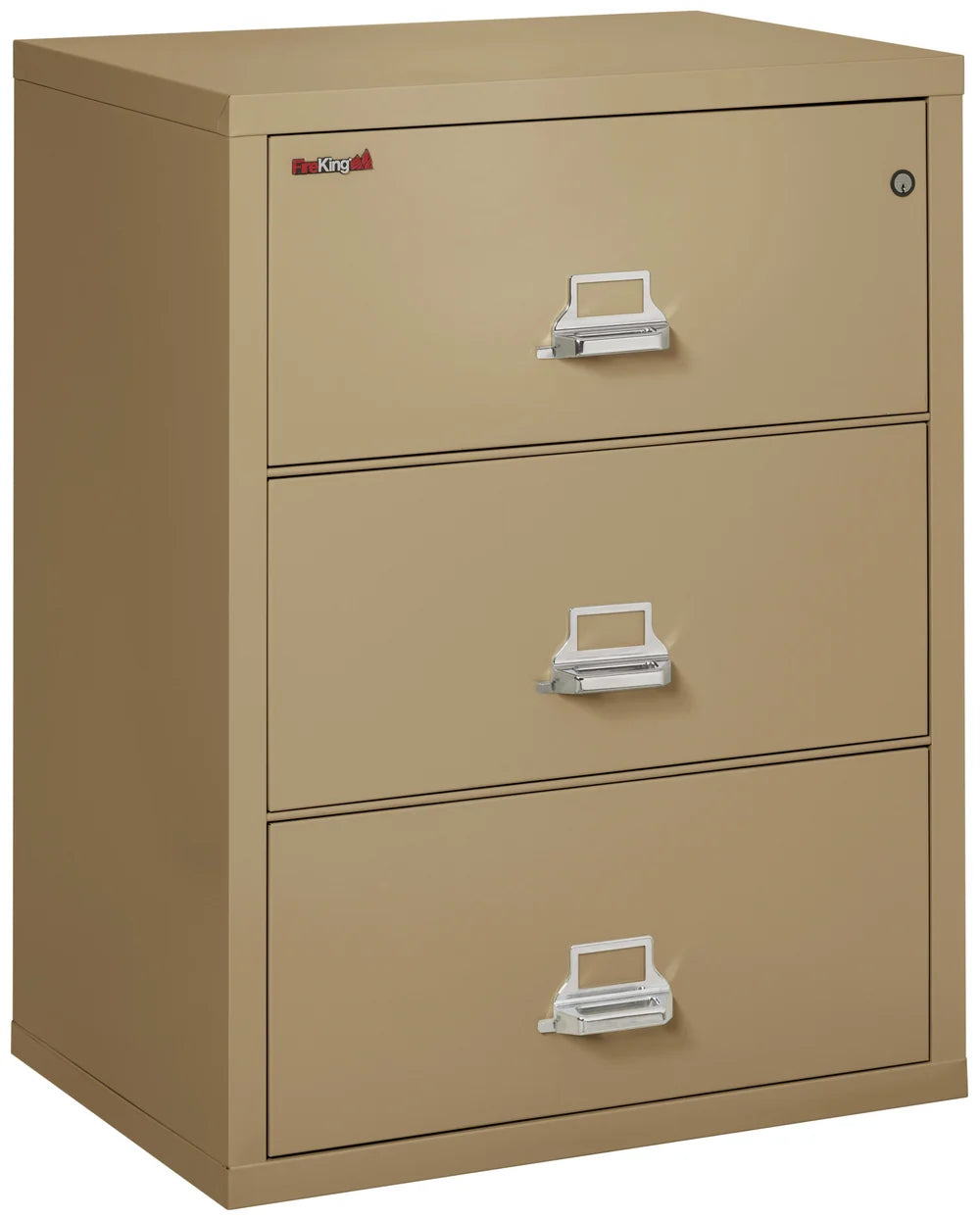 FireKing 3-Drawer 31" Wide 1-Hour Rated Lateral Fireproof File Cabinet
