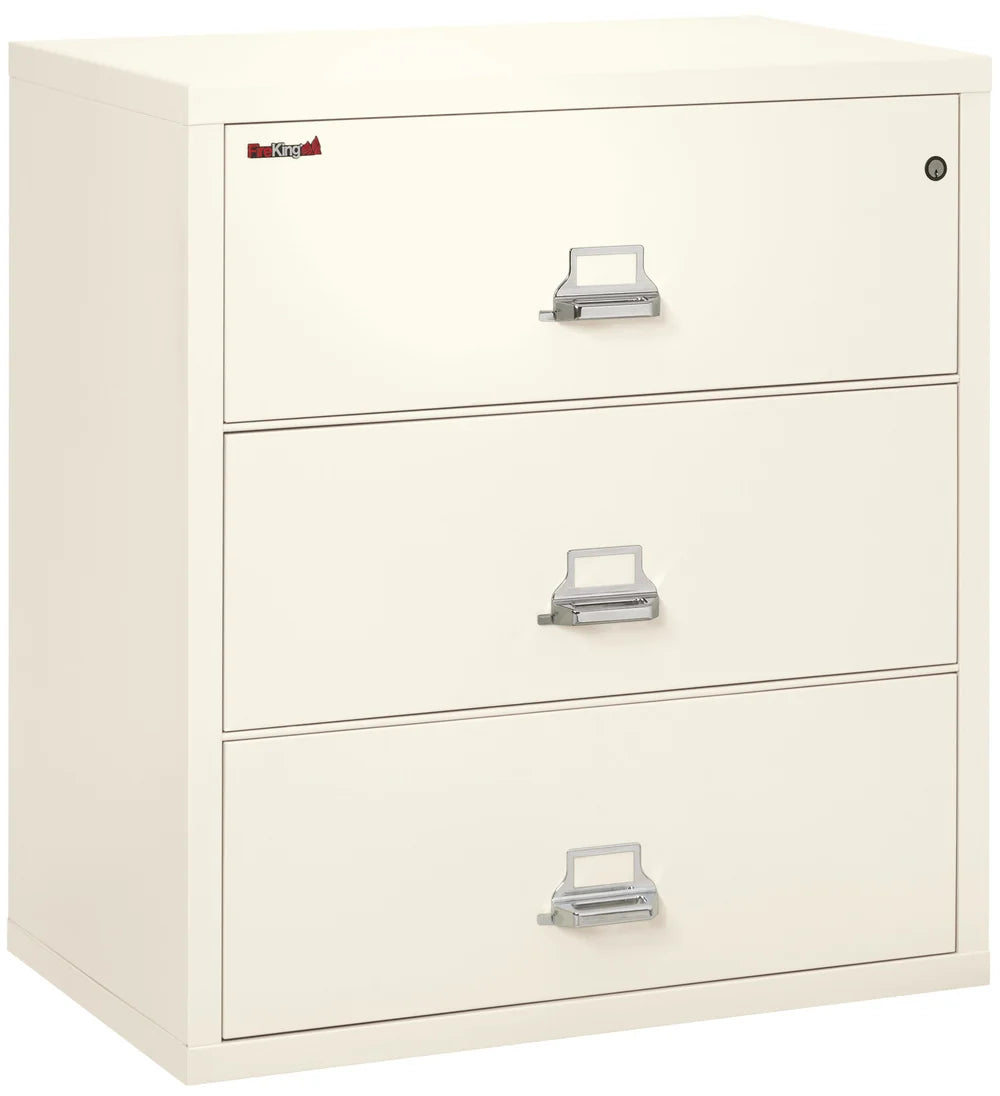 FireKing 3-Drawer 38" Wide 1-Hour Rated Lateral Fireproof File Cabinet