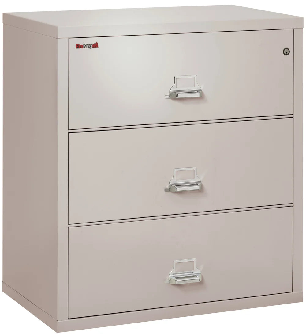 FireKing 3-Drawer 38" Wide 1-Hour Rated Lateral Fireproof File Cabinet