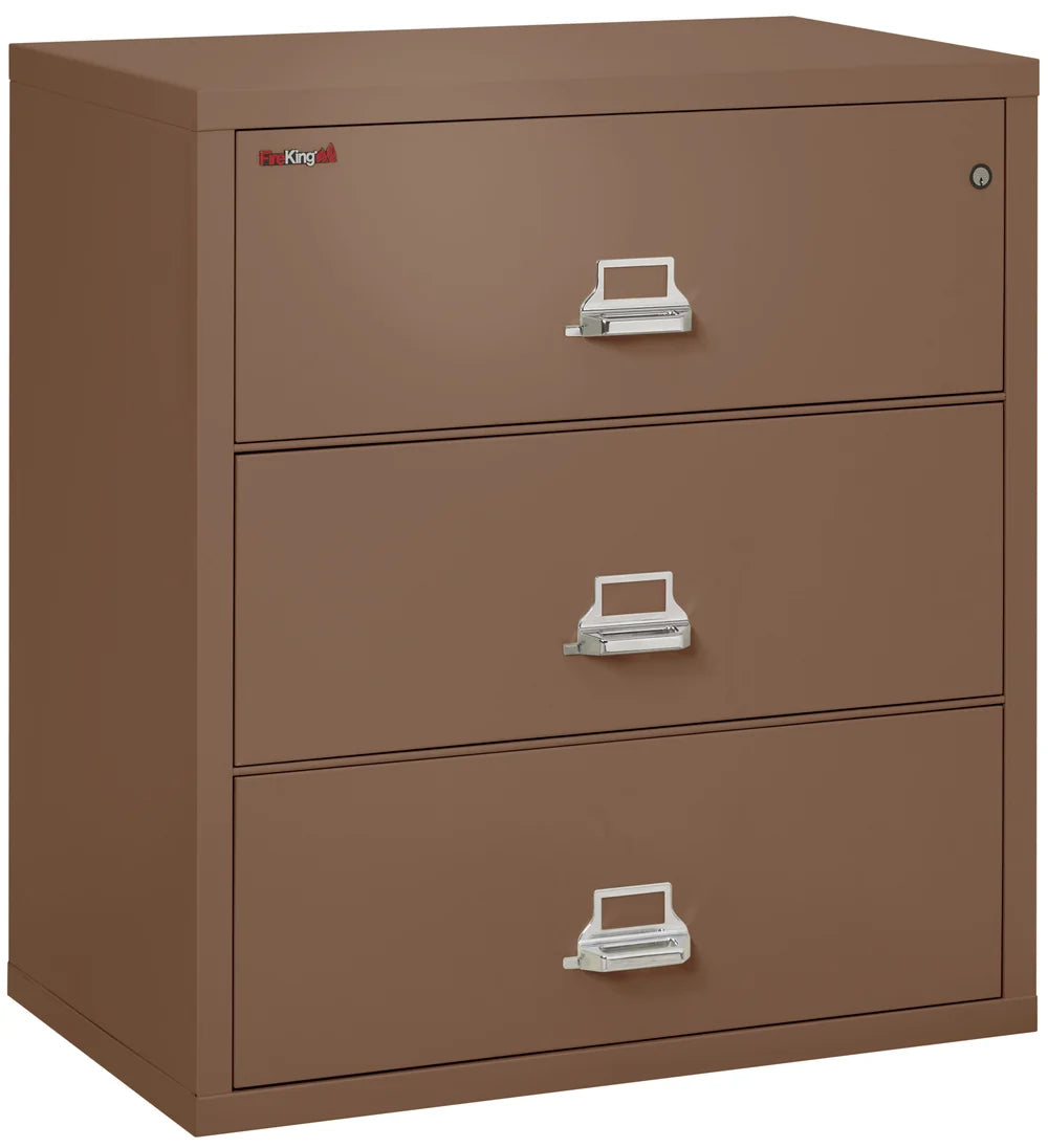 FireKing 3-Drawer 38" Wide 1-Hour Rated Lateral Fireproof File Cabinet