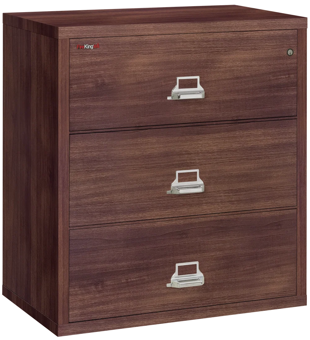 FireKing 3-Drawer 38" Wide 1-Hour Rated Lateral Fireproof File Cabinet