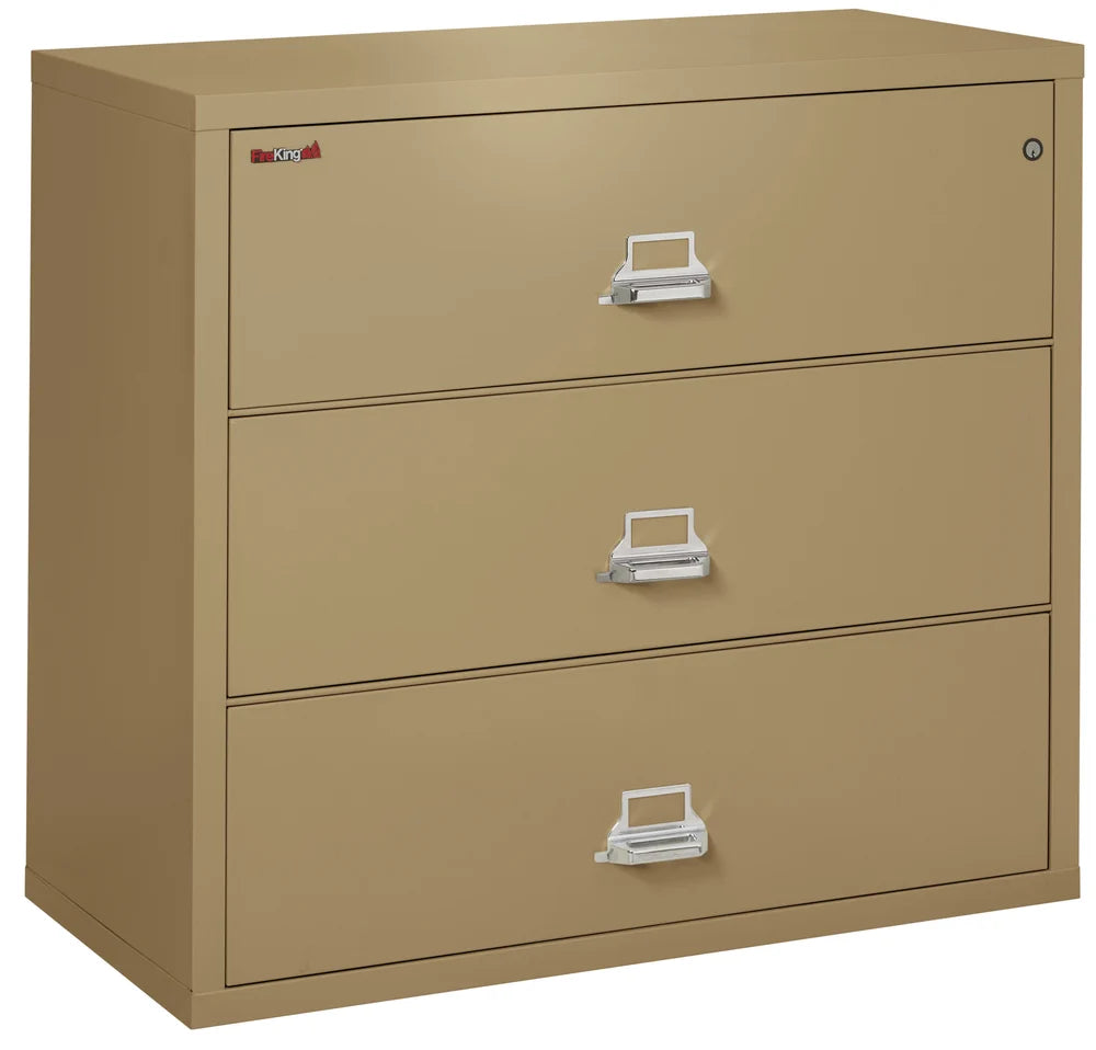 FireKing 3-Drawer 44" Wide 1-Hour Rated Lateral Fireproof File Cabinet
