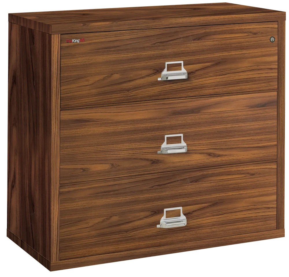 FireKing 3-Drawer 44" Wide 1-Hour Rated Lateral Fireproof File Cabinet
