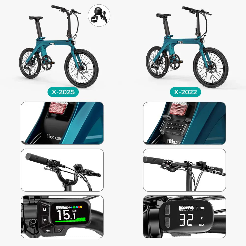 Fiido 350W X Folding Electric Bike With Torque Sensor