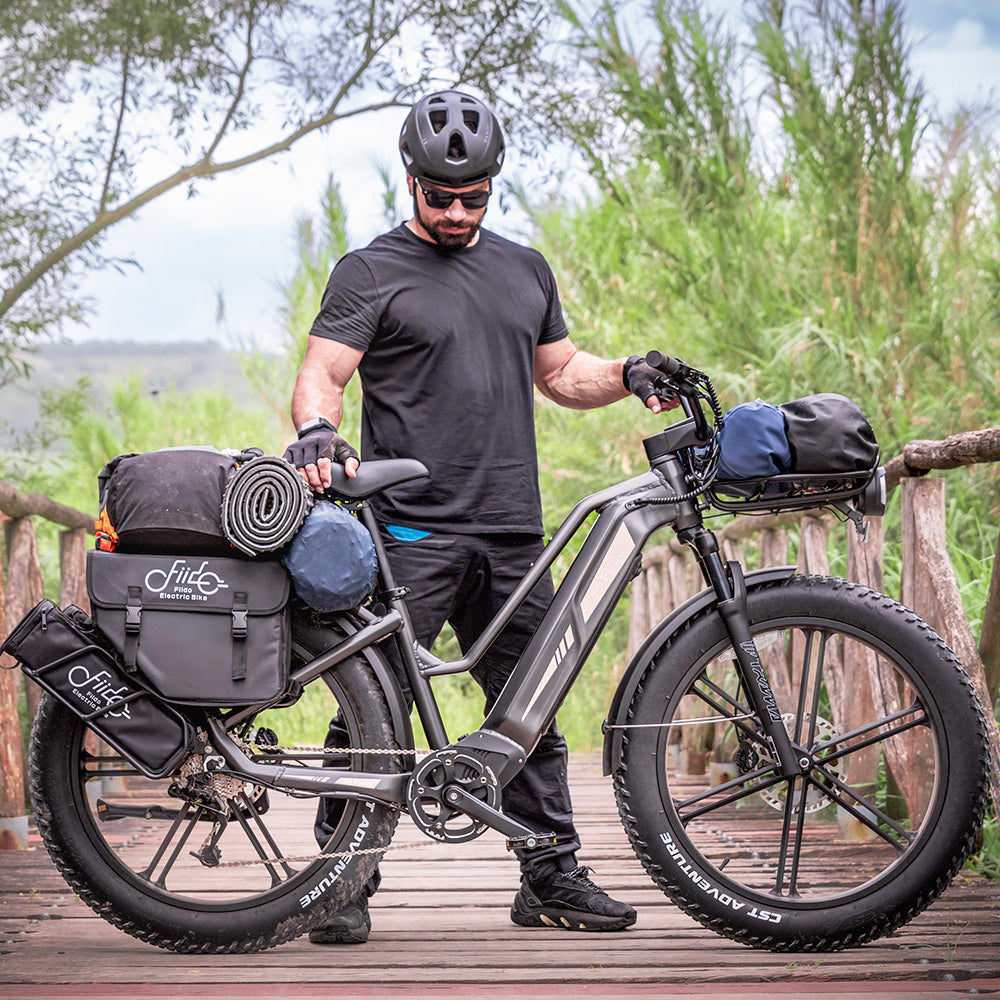 Fiido Titan Cargo Electric Bike | Fat Tire Mountain E-Bike | 84 Miles Long Distance Assist Rang
