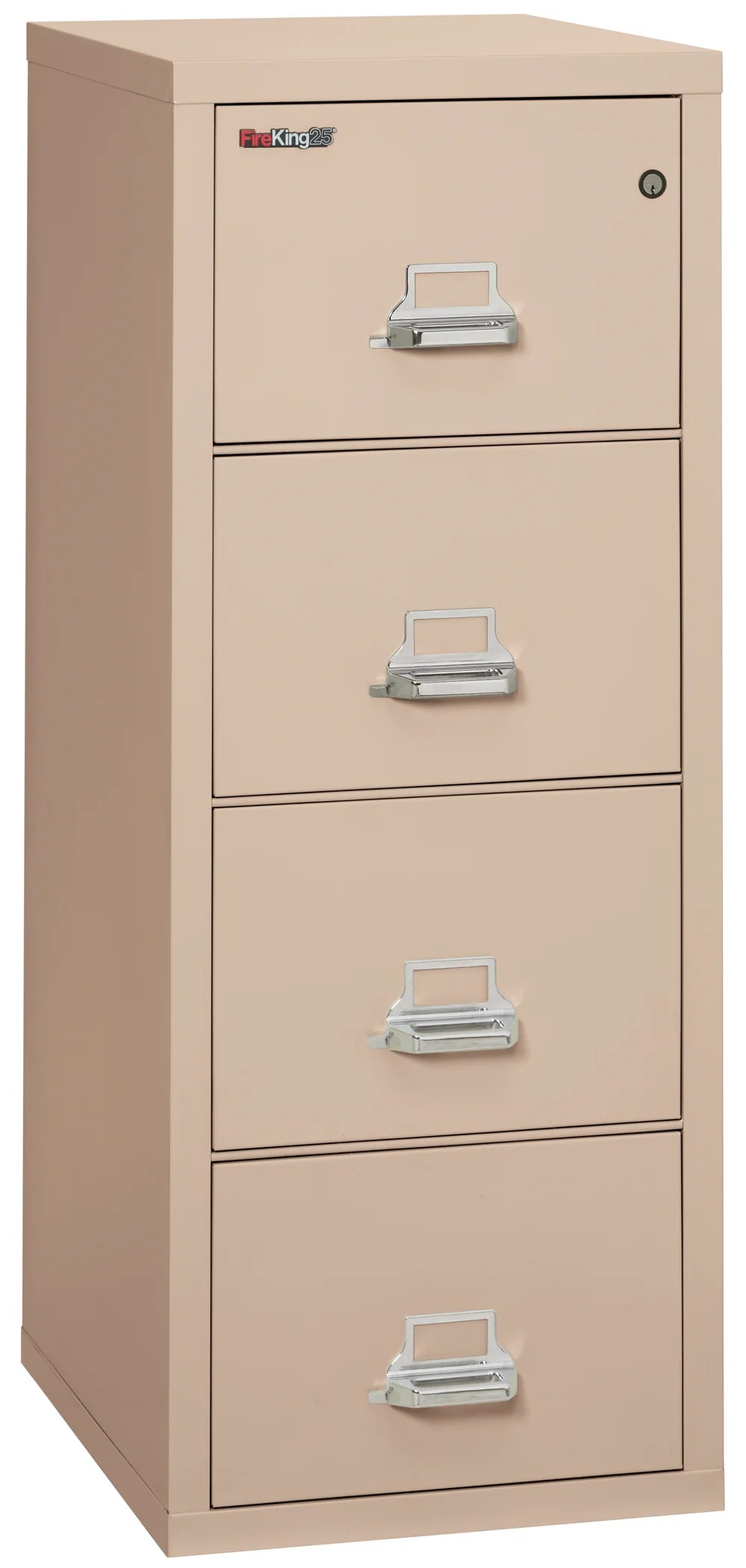FireKing 4-Drawer 25" Deep 1-Hour Rated Fireproof File Cabinet, Letter