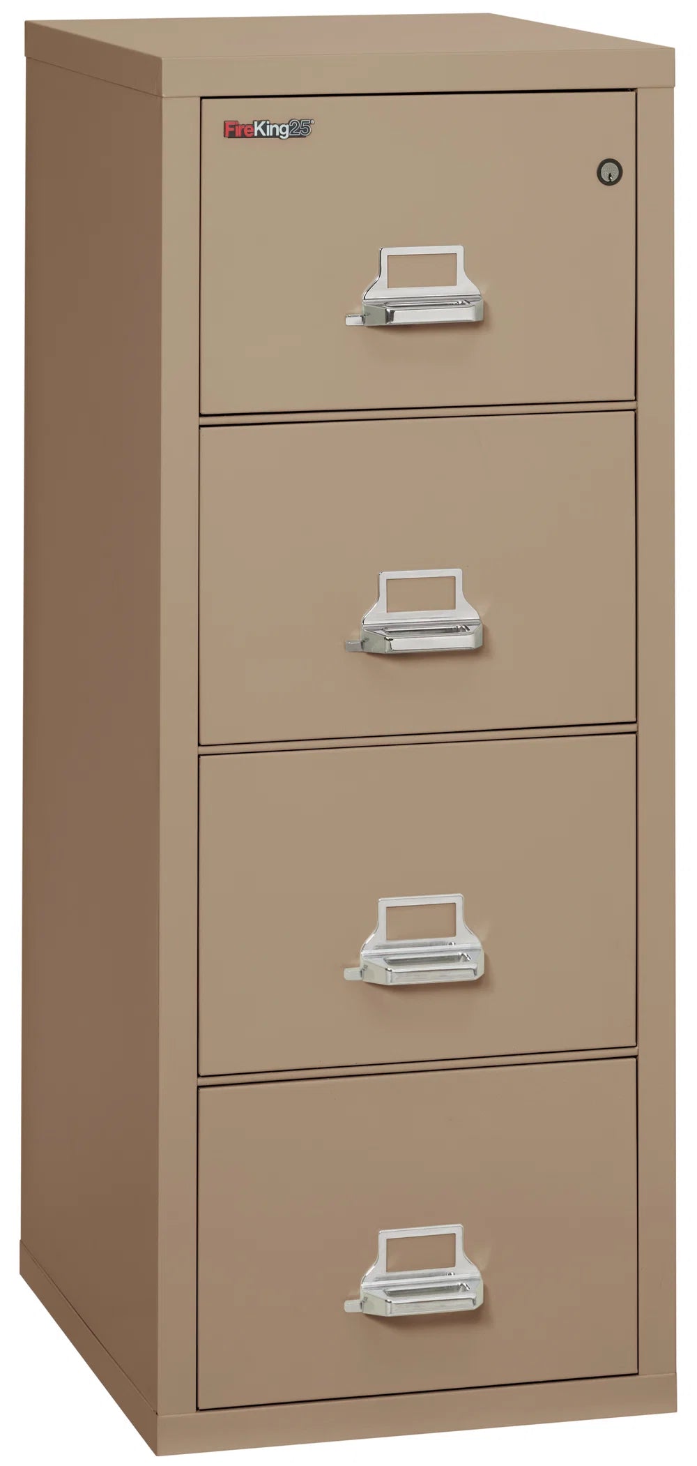 FireKing 4-Drawer 25" Deep 1-Hour Rated Fireproof File Cabinet, Letter