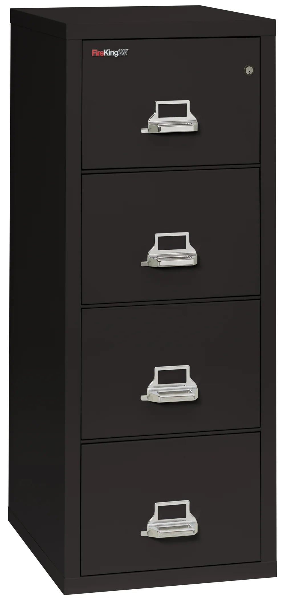 FireKing 4-Drawer 25" Deep 1-Hour Rated Fireproof File Cabinet, Legal