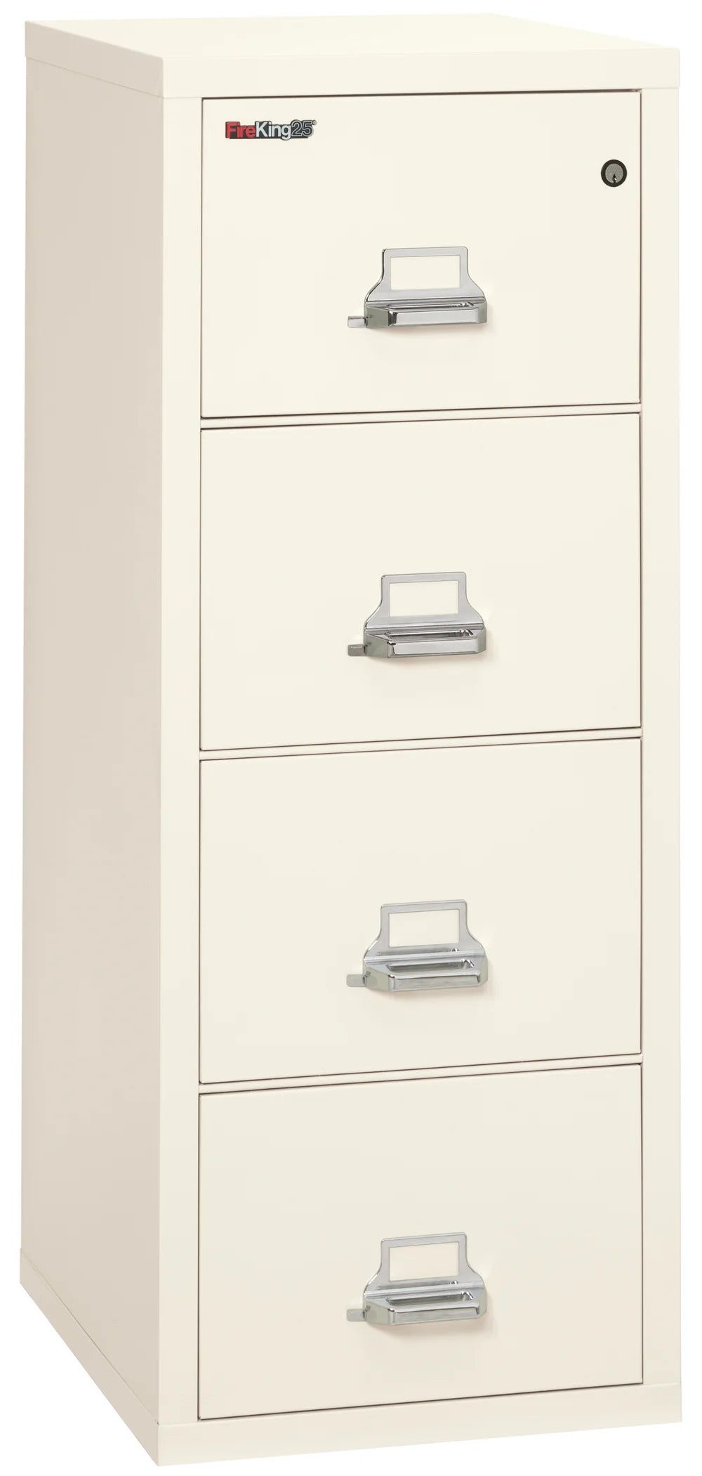 FireKing 4-Drawer 25" Deep 1-Hour Rated Fireproof File Cabinet, Legal