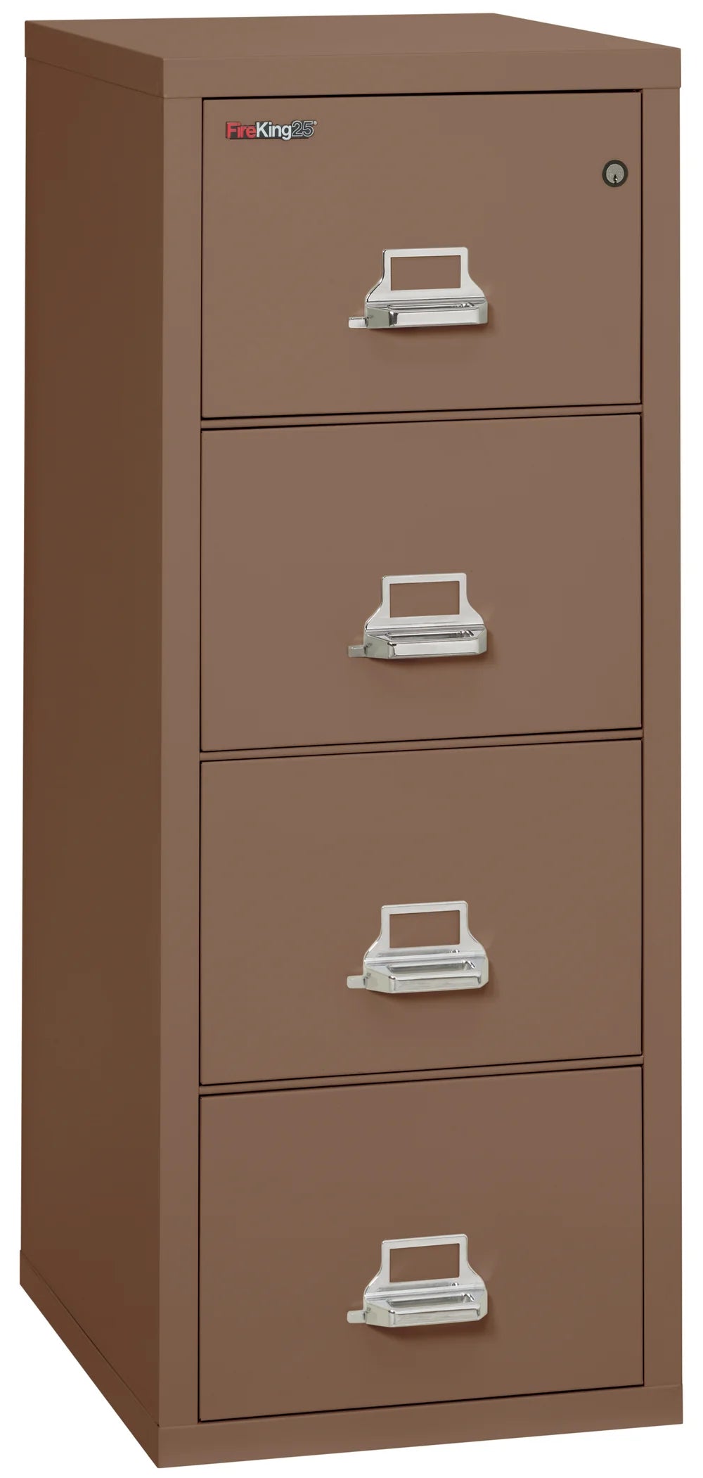 FireKing 4-Drawer 25" Deep 1-Hour Rated Fireproof File Cabinet, Legal