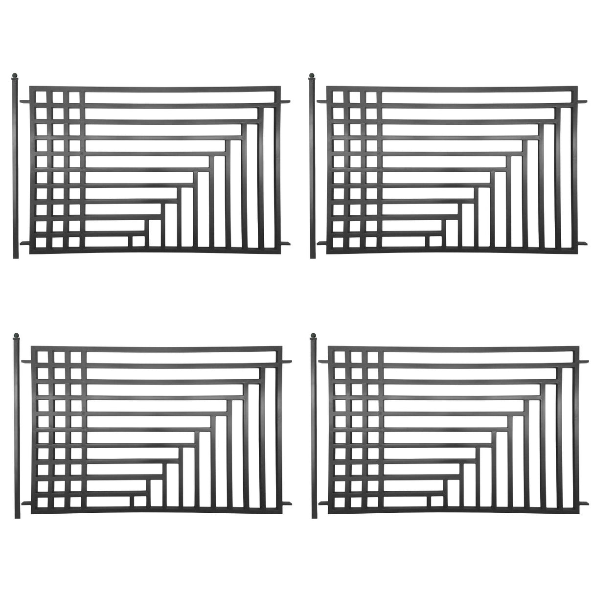 Aleko 4-Panel Fence Kit – KYIV Style – 8x5 ft.