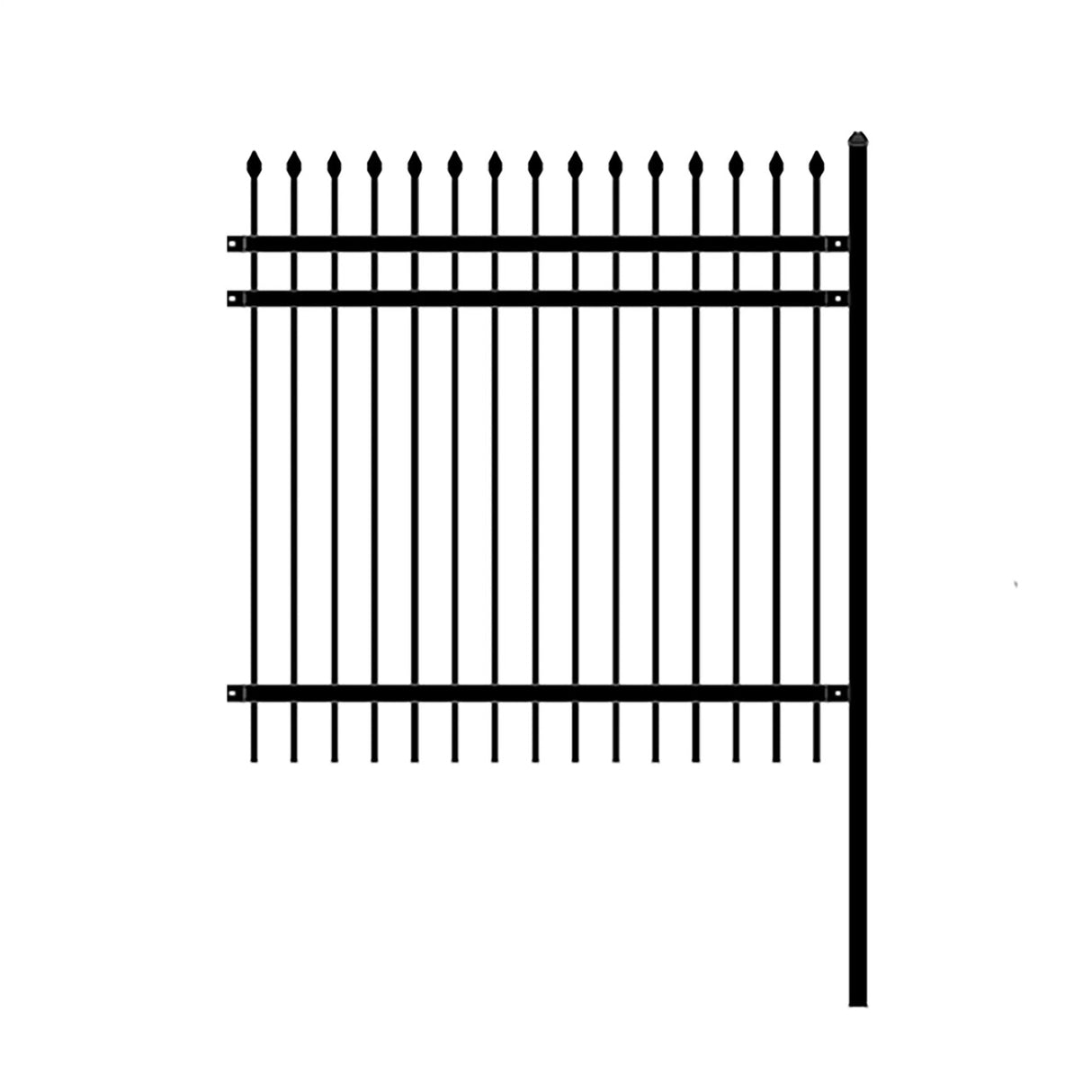 Aleko DIY Steel Iron Wrought High Quality Ornamental Fence - Rome Style - 6 x 6 Feet