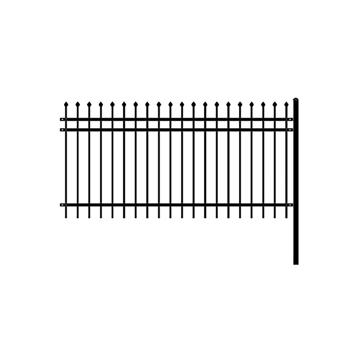 Aleko DIY Steel Iron Wrought High Quality Ornamental Fence - Rome Style - 8 x 6 Feet
