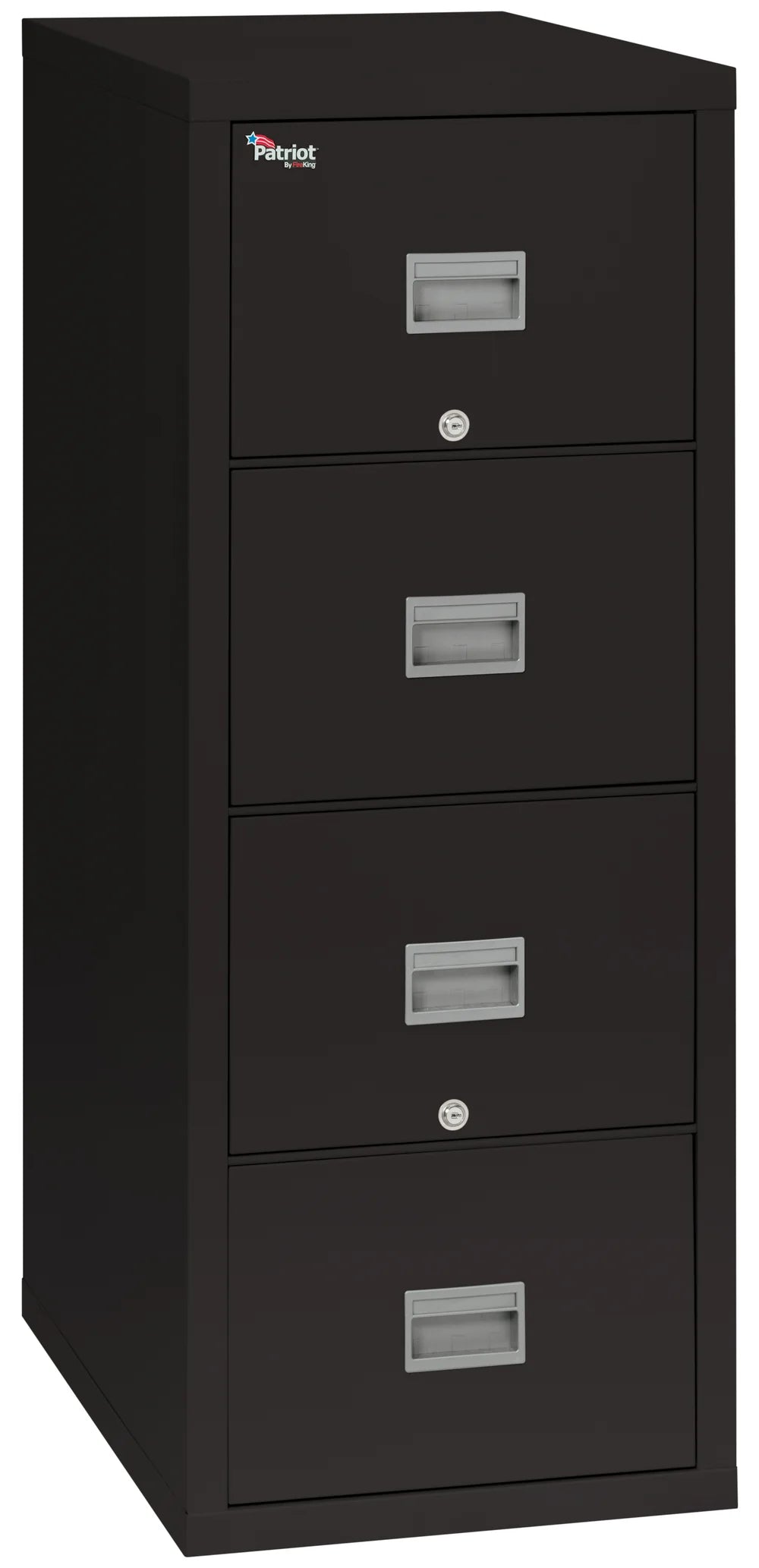 FireKing Patriot 4-Drawer 31" Deep 1-Hour Rated Fireproof File Cabinet, Letter