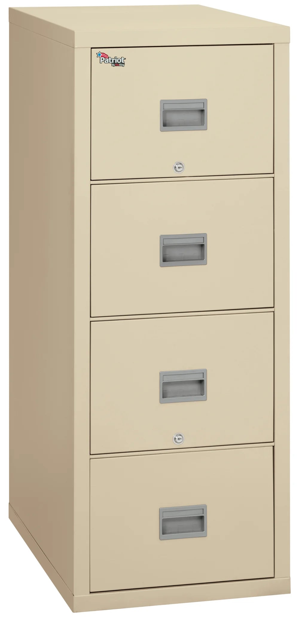 FireKing Patriot 4-Drawer 31" Deep 1-Hour Rated Fireproof File Cabinet, Letter