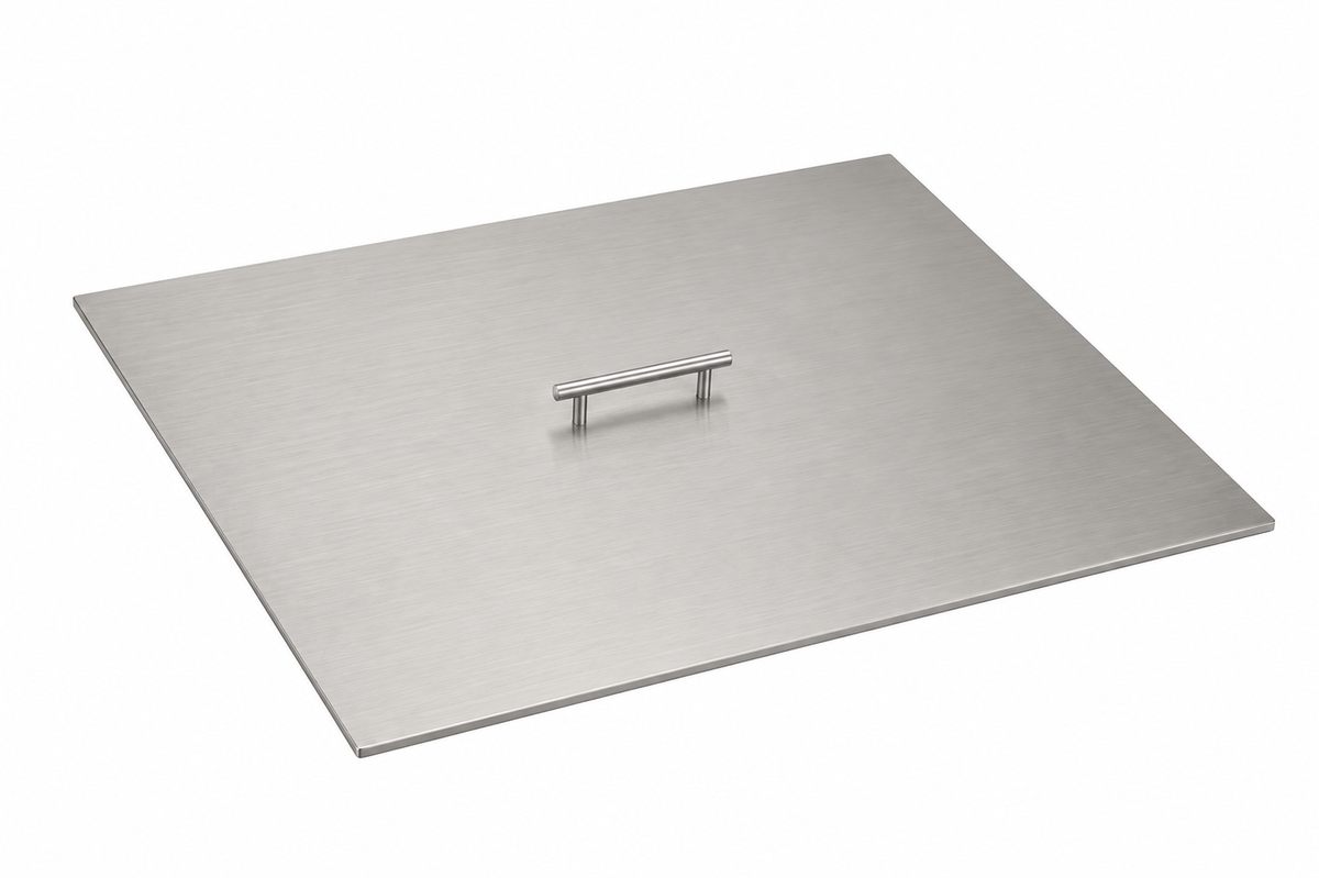 The Outdoor Plus 22" Stainless Steel Square Fire Pit Lid