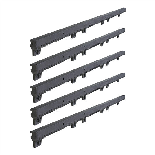 Aleko Fiberglass Reinforced Nylon Gear Rack with Metal Insert - 3.3 Feet - Set of 5
