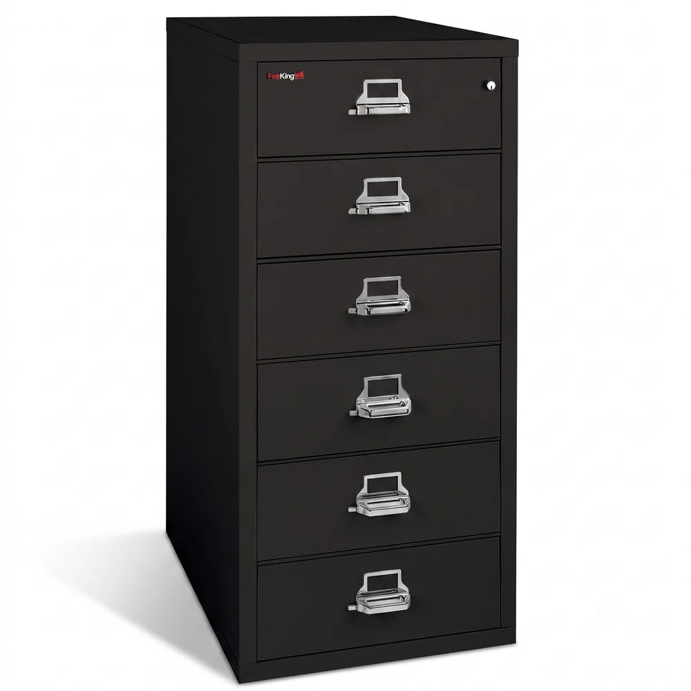 FireKing 6-Drawer Card, Check & Note Fireproof File Cabinet 6-2552-C