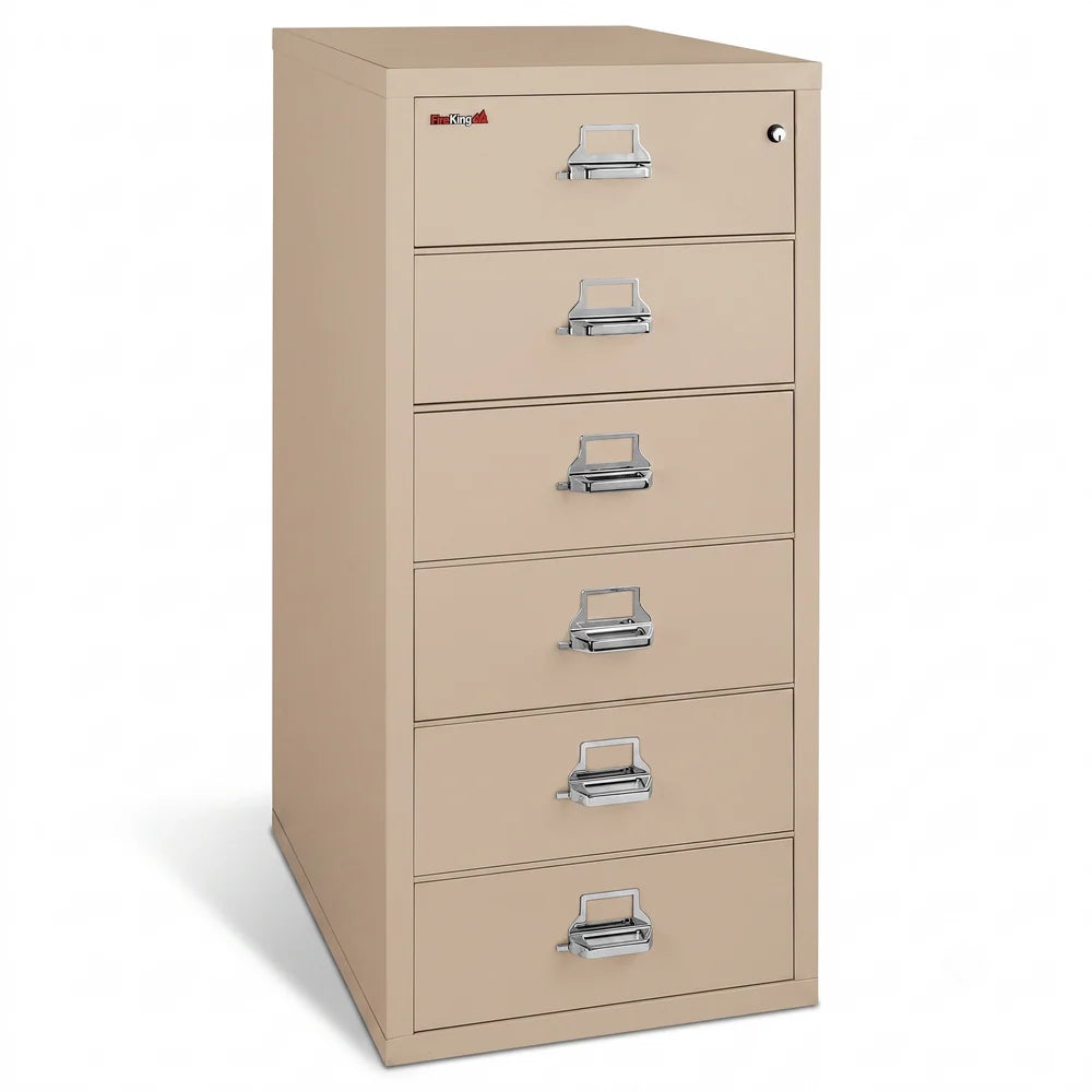 FireKing 6-Drawer Card, Check & Note Fireproof File Cabinet 6-2552-C