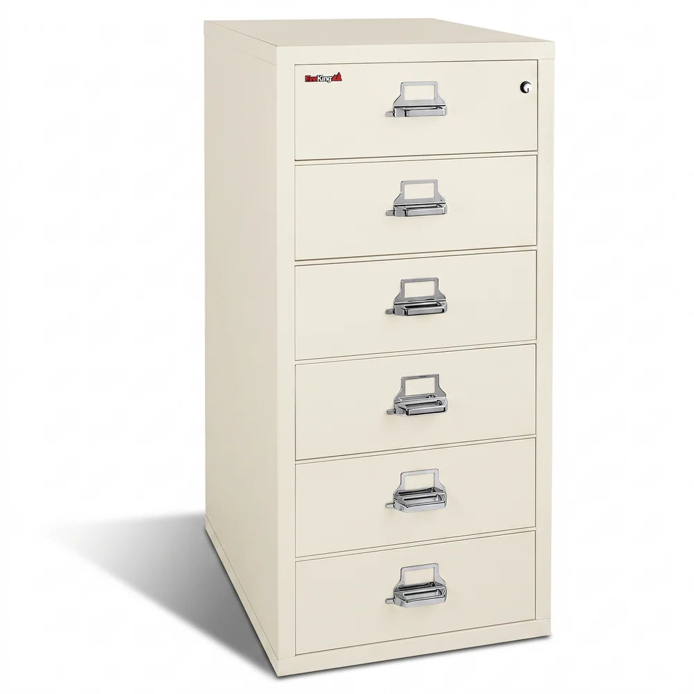 FireKing 6-Drawer Card, Check & Note Fireproof File Cabinet 6-2552-C