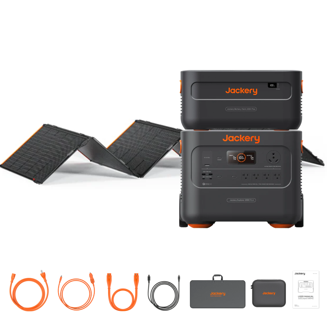 Jackery Explorer 2000 Plus Solar Generator Kit (4kWh) + SolarSaga 500 X